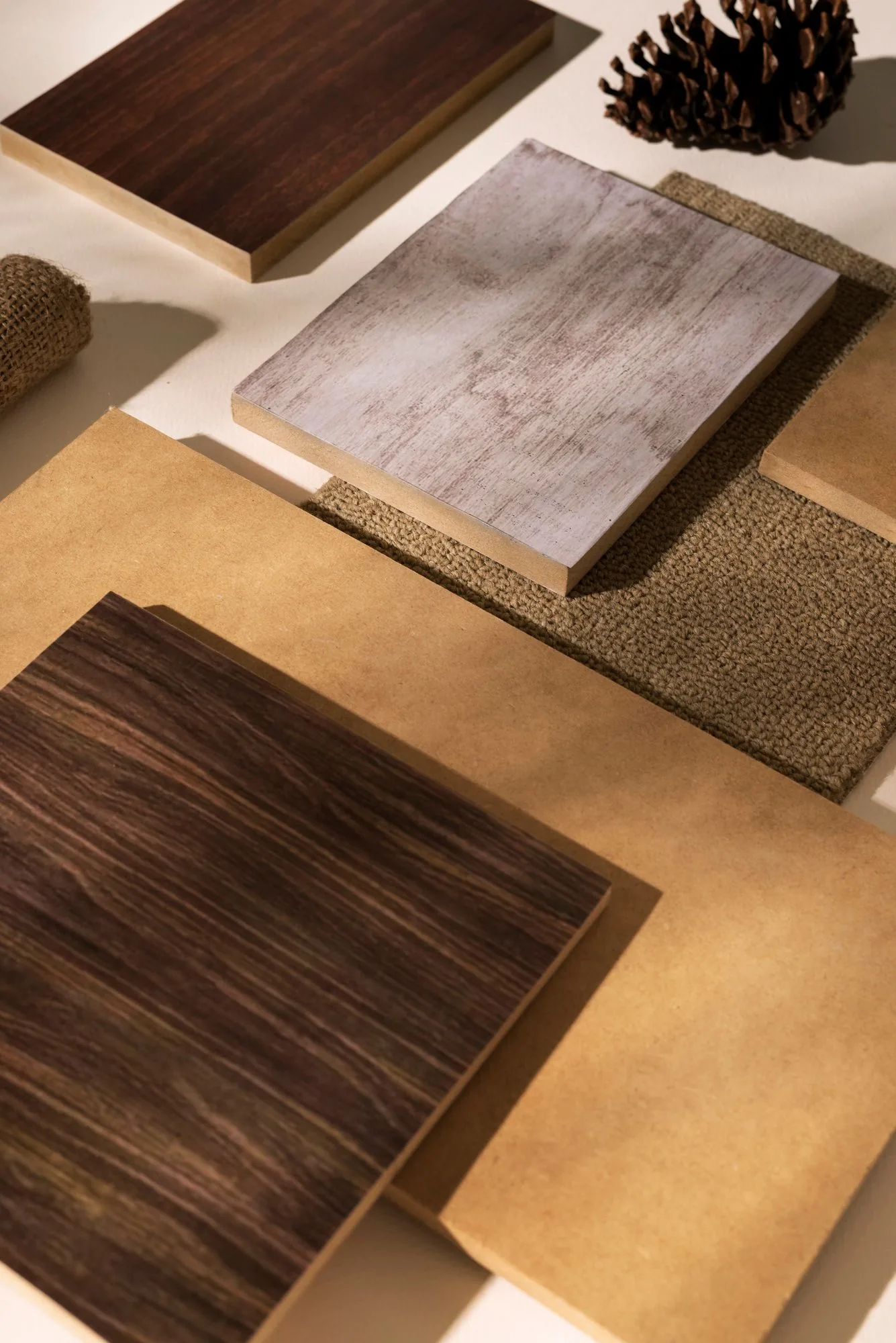 Top view boards material