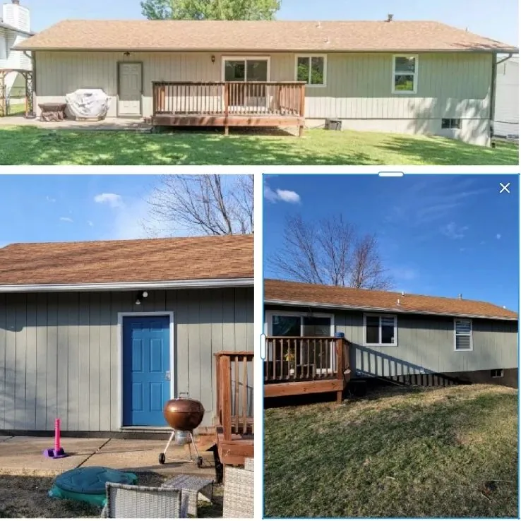 Cold-Weather Exterior Repaint with a Statement Blue Door