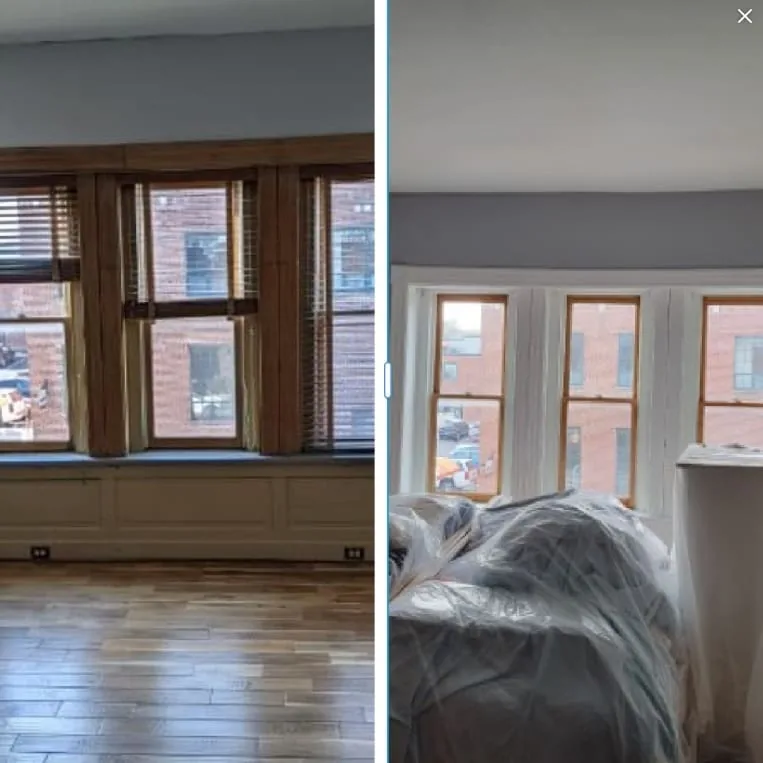 Refinished trim and woodwork in historic home