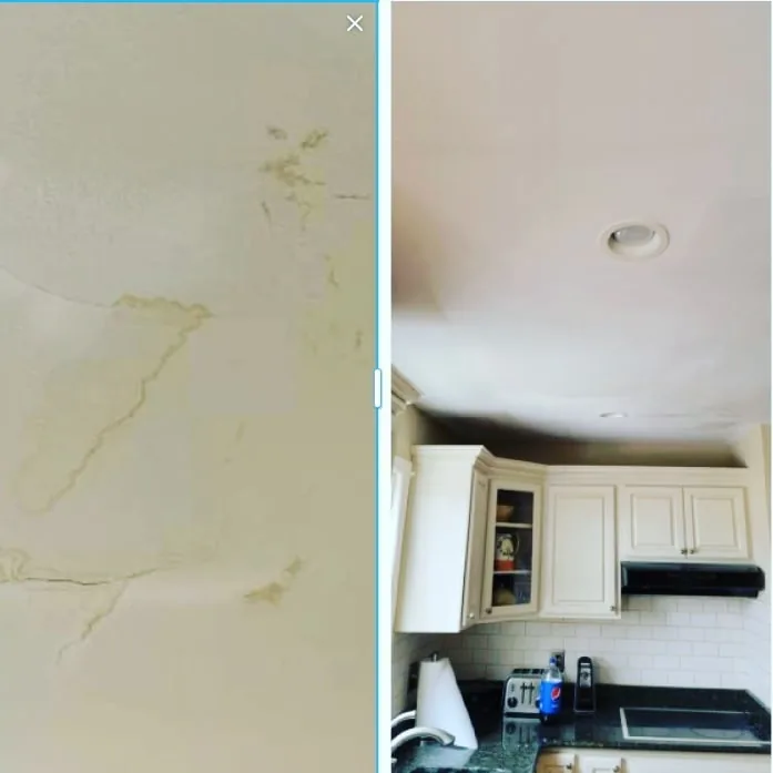 Winter Water Leak — Ceiling Drywall Repair and Repaint